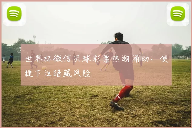 世界杯微信买球彩票热潮涌动,便捷下注暗藏风险