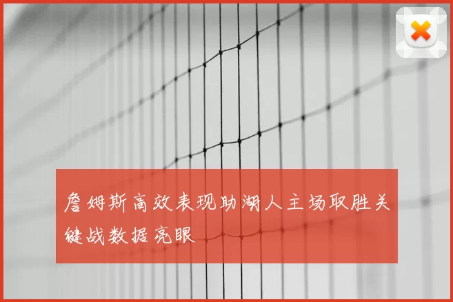 詹姆斯高效表现助湖人主场取胜关键战数据亮眼