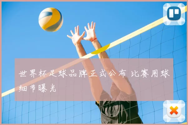 世界杯足球品牌正式公布 比赛用球细节曝光